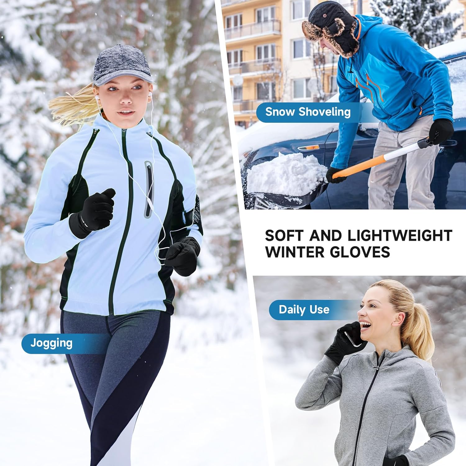 OZERO Winter Gloves for Men Women: Waterproof Touch-Screen Glove Thermal Coldproof Snow Gloves for Driving Cycling Skiing - Image 7