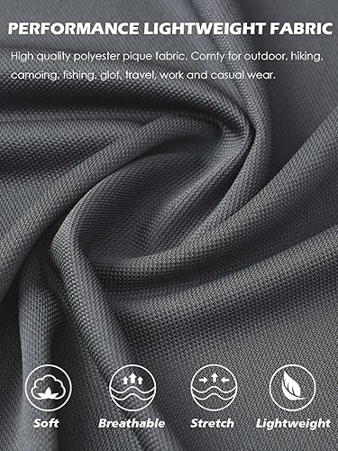 Miniatura 6 de ReFire Gear Polo táctico ligero para hombre, estilo militar, para senderismo, deporte, golf, manga corta, camiseta