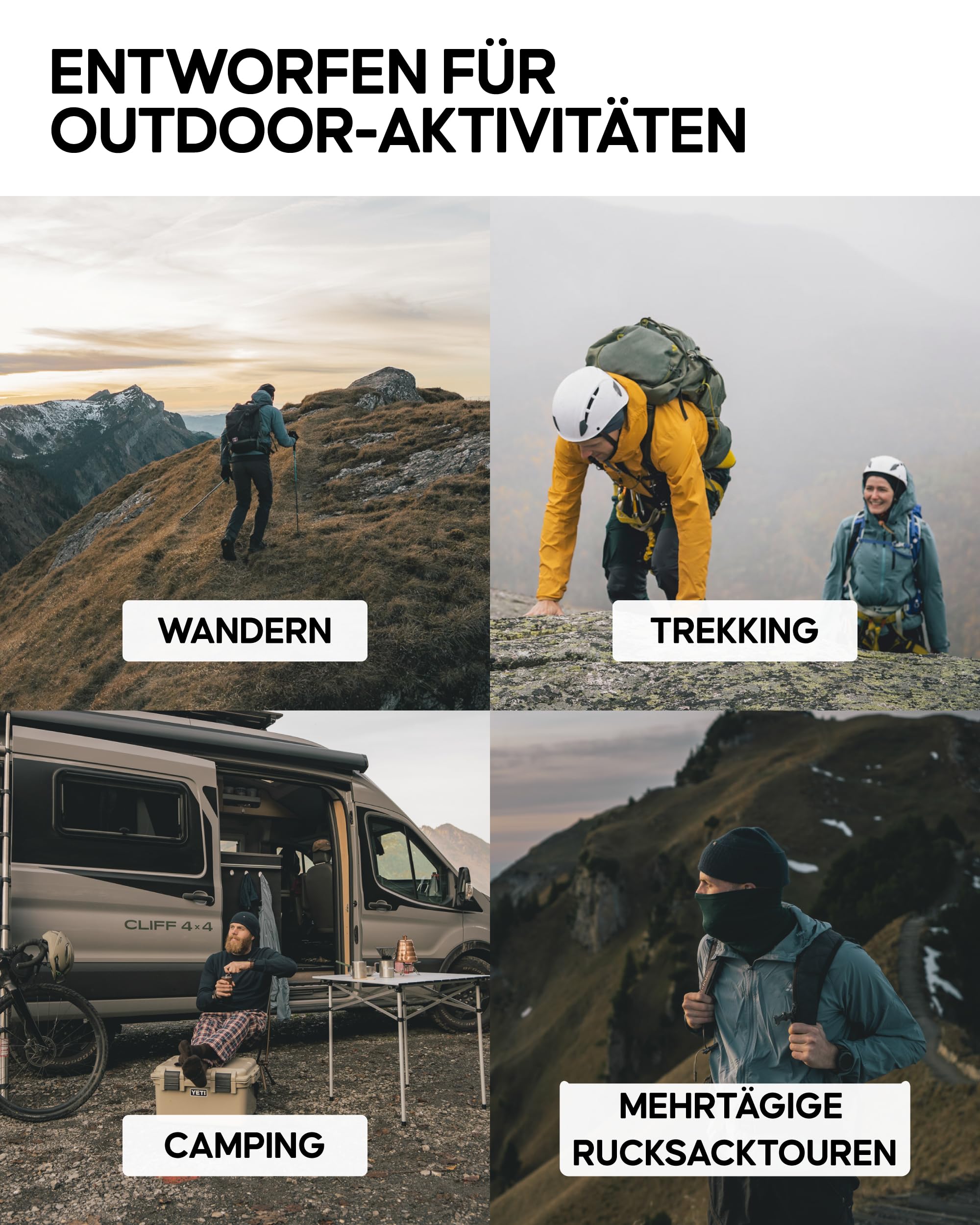 DANISH ENDURANCE Kniehohe Merino Wandersocken, Lange Thermo Wollsocken, Winter Kniestrümpfe, Oktoberfest Socken, Gepolstert & Anti-Blasen, Unisex, für Damen & Herren, 1 oder 3 Paar