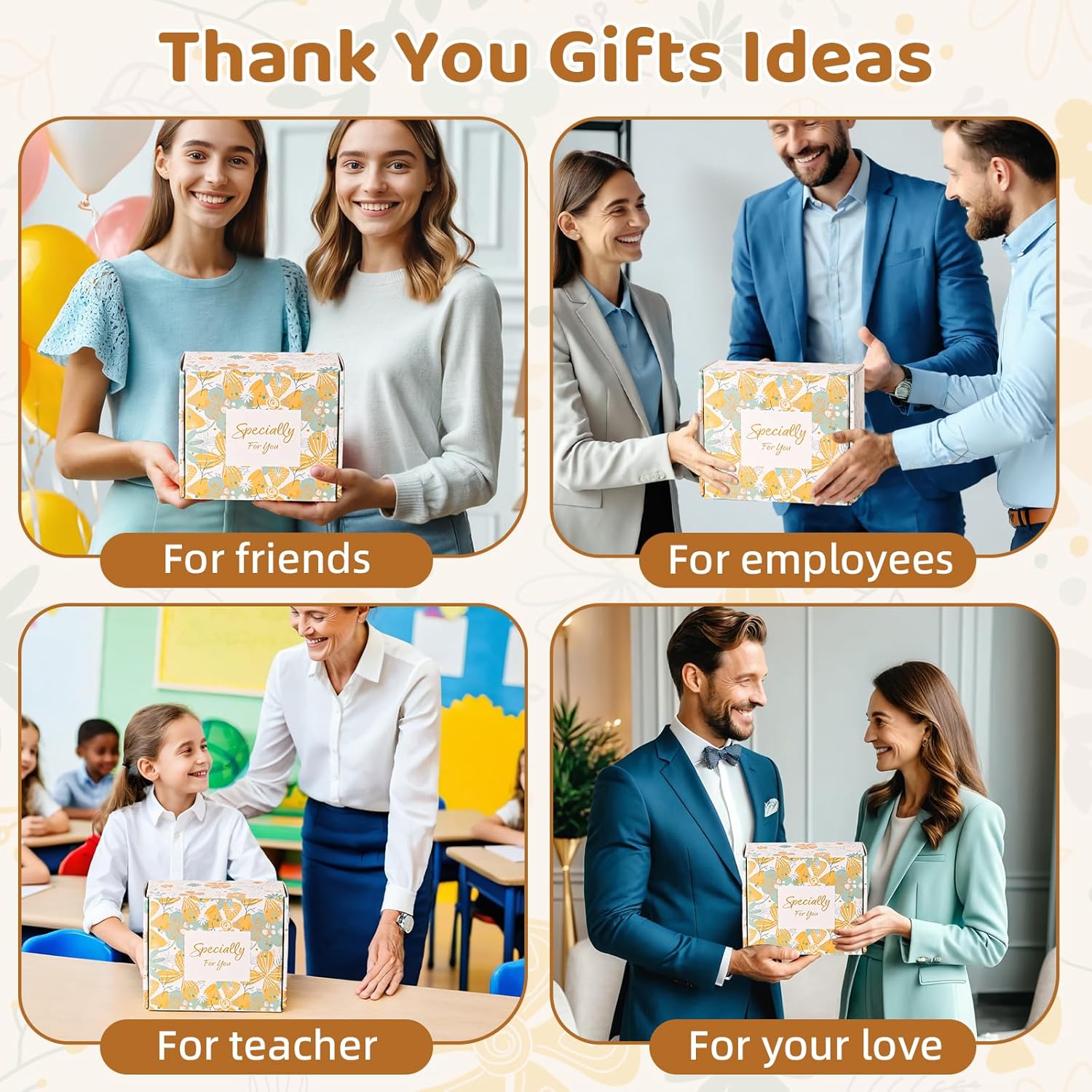 EXTALOW Thank You Gifts for Women,10PCS Teacher Appreciation Gifts,Birthday Gift Basket,Employee Appreciation Gift for Coworkers Women Teachers Friends Mom Her Boss Nurse Secretary with Thanks Cards - Image 8