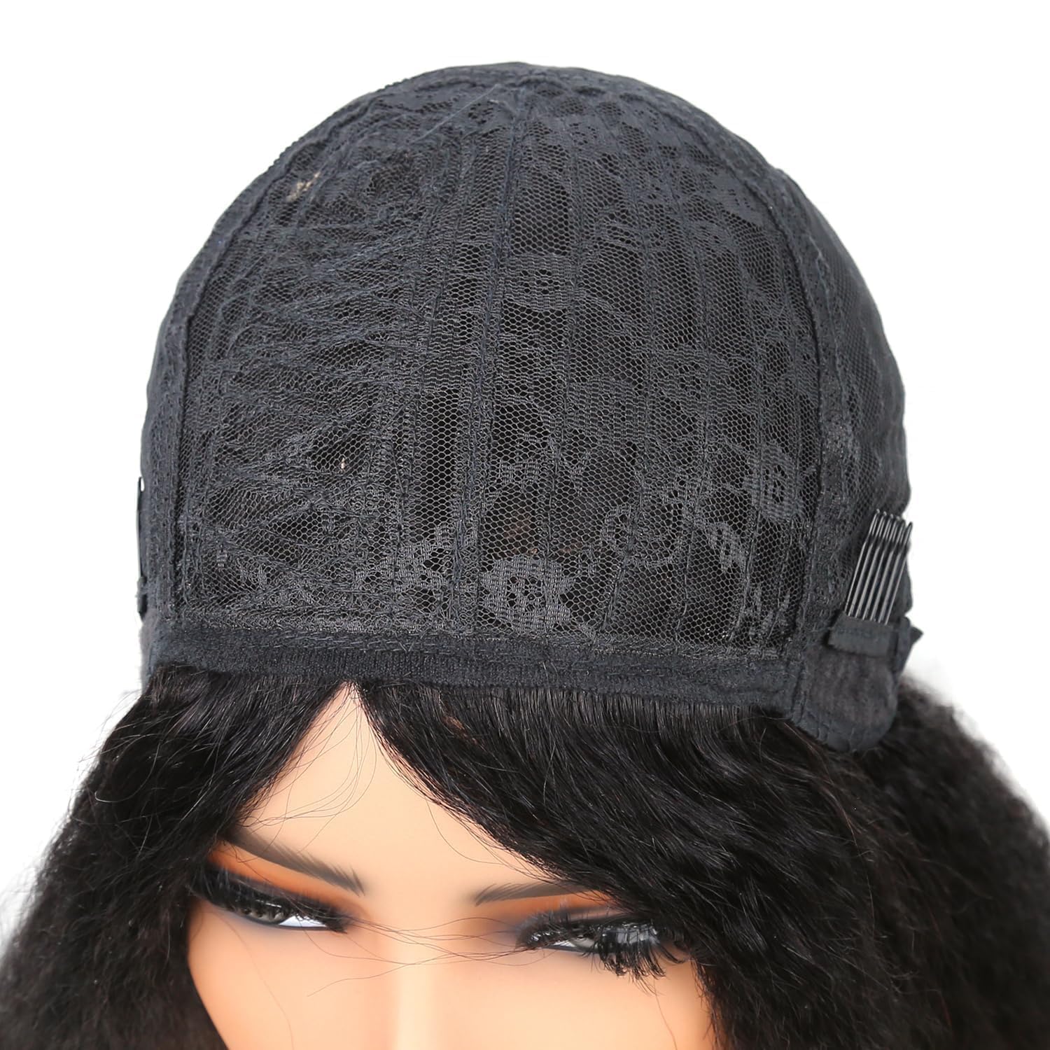 Perücke aus menschlichem Yaki-Haar, gerade, menschliches Haar, für Damen, 180 % Dichte, Perücke für Damen, natürlich, brasilianisch, klebstofffrei, Kinky Straight, menschliches Haar, natürliches