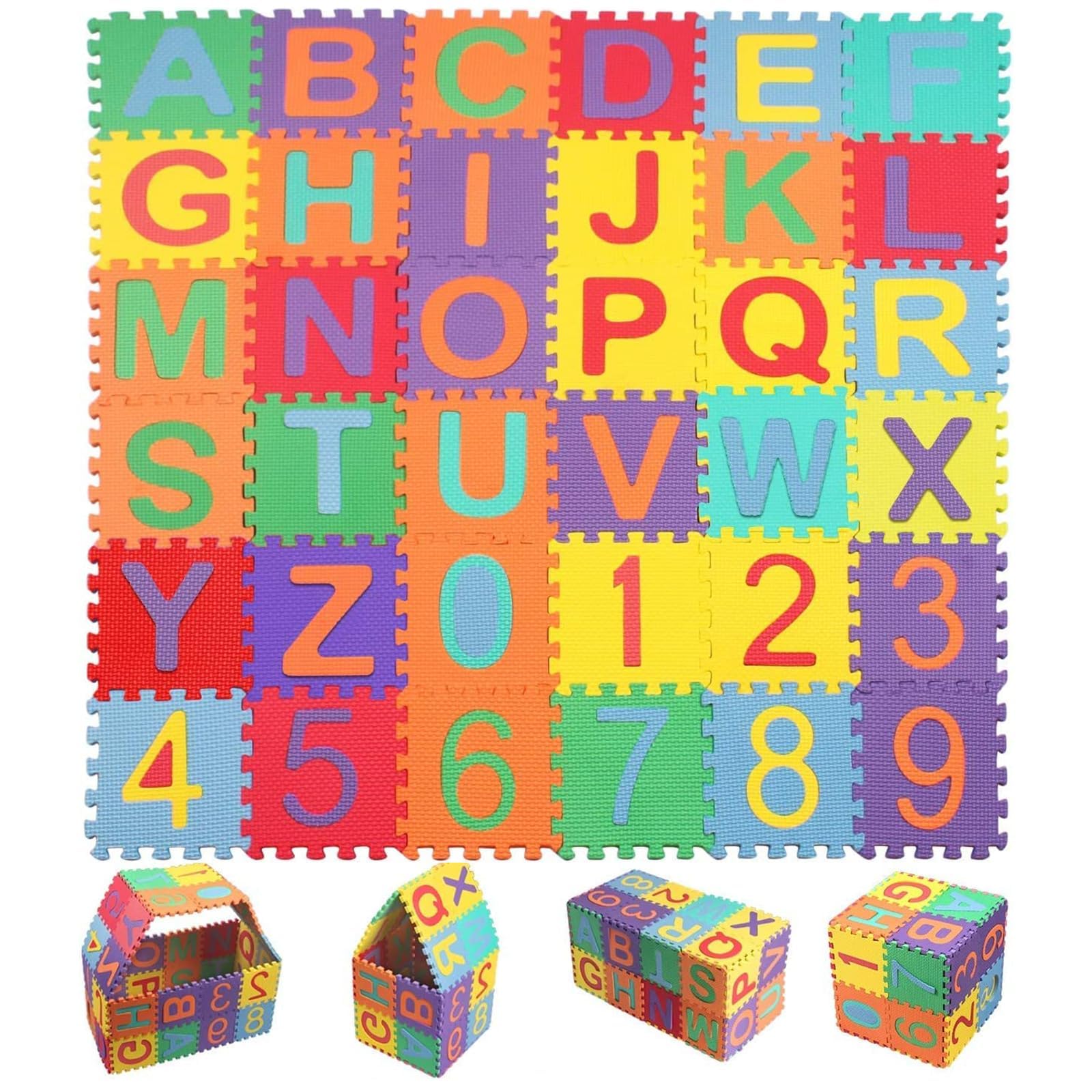HSTURYZ Puzzle Tapis 36 Pièces Mousse Bébé Tapis pour Enfants en Mousse