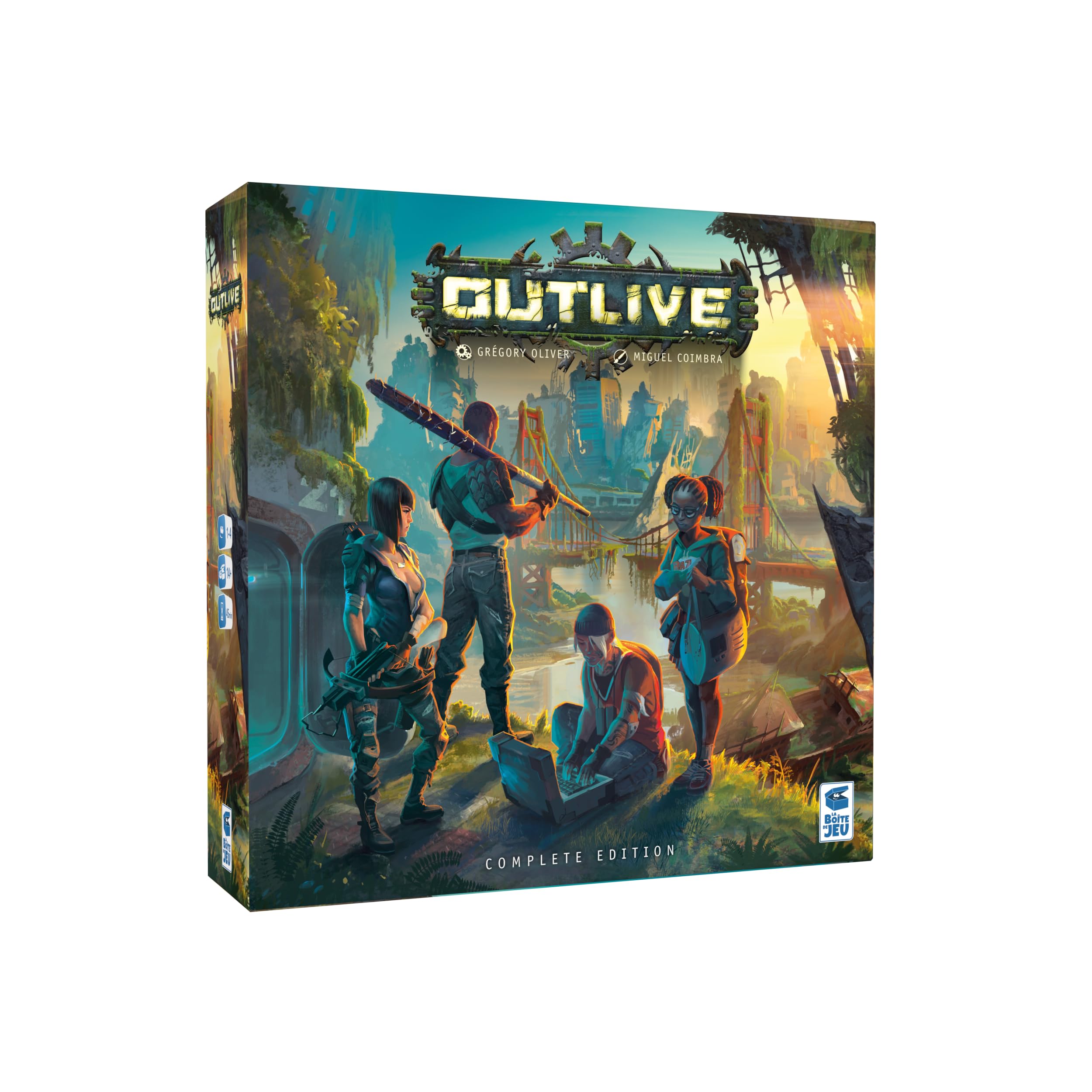 OUTLIVE Complete Edition - Include l'espansione Underwater - dai 14 anni - da 1 a 4 giocatori - Gioco di strategia - Gioco di gestione delle risorse - Postapocalisse - Versione francese - La scatola