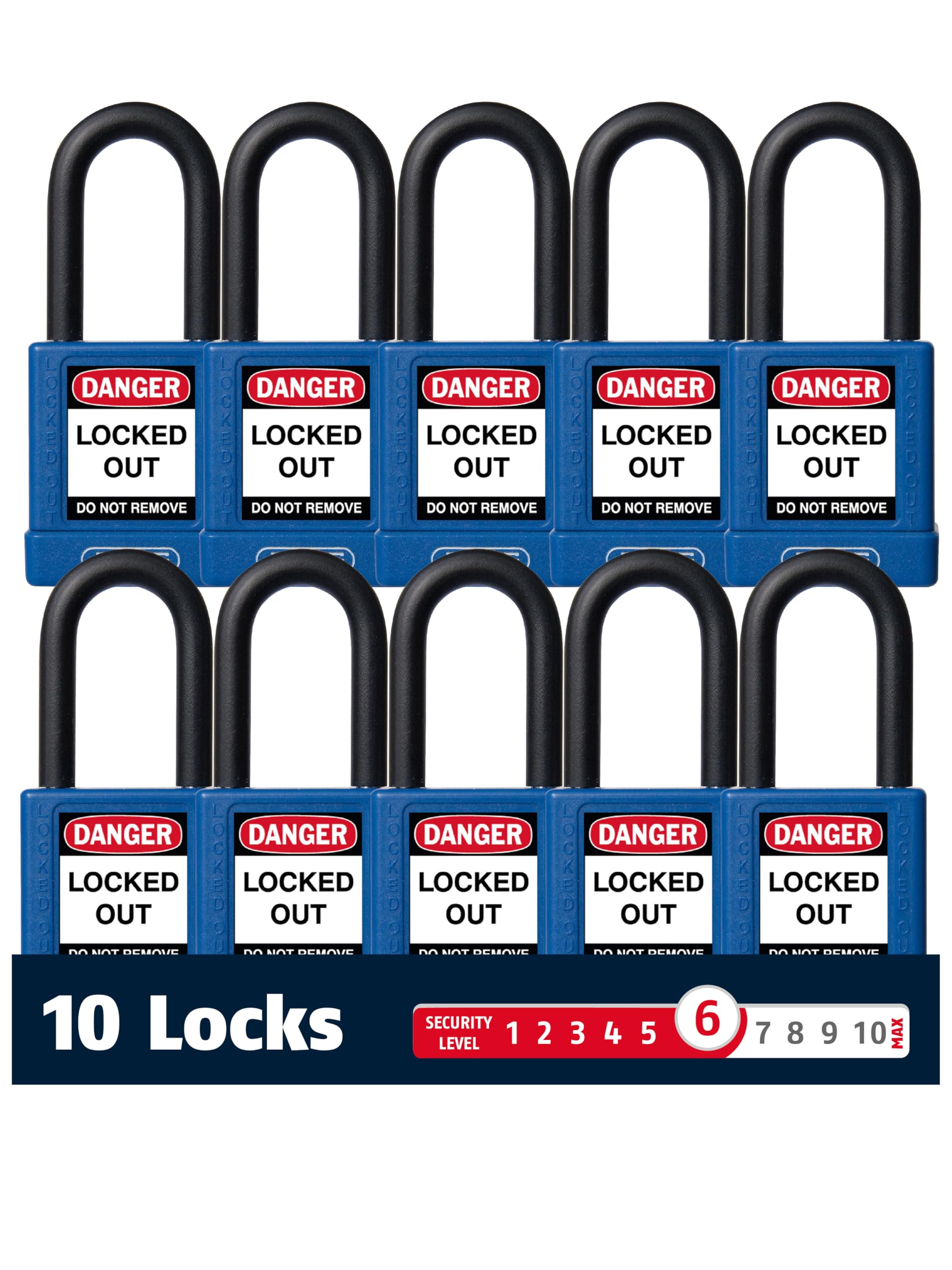 Snapklik.com : ABUS Premium Lockout Tagout Padlocks -10 Pack, OSHA ...