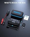 AVAPOW 6000A Démarreur de Voiture (pour Tous Gaz ou jusqu'à 12L Diesel) Démarreur de Batterie de Voiture Puissant avec Charge Rapide USB Double et Sortie DC, Pack de Démarrage 12V avec Lumière LED Intégrée