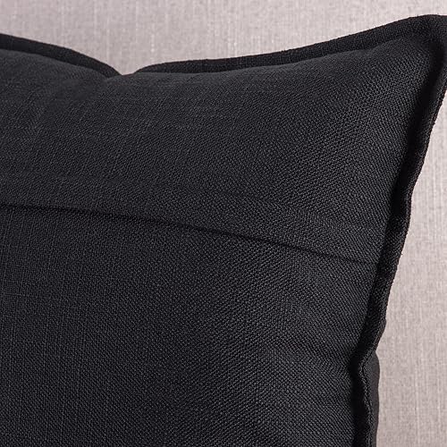 Miniatura 2 de MADIZZ Juego de 2 fundas de almohada de lino de 18 x 18 pulgadas, suaves, decorativas, para sofá, dormitorio, funda de almohada