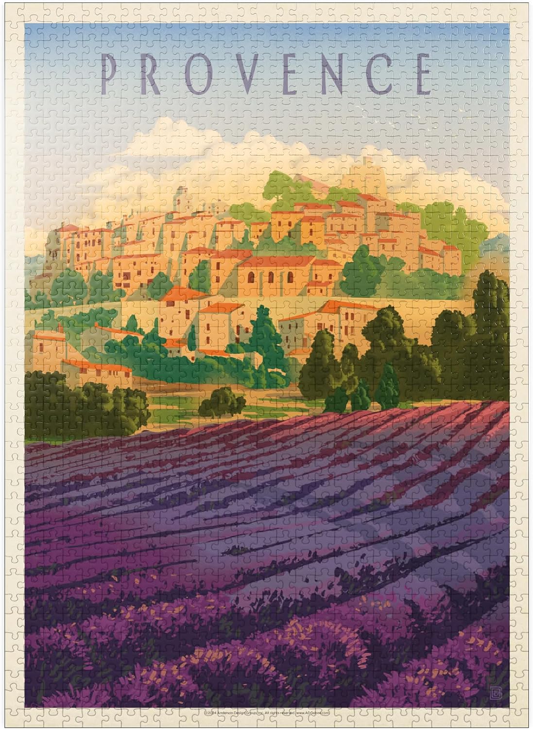 MyPuzzle France: Provence in The Afternoon, Vintage Poster - Premium 500 Piece Jigsaw Puzzle for Adults