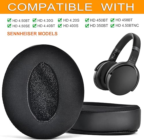 Miniatura 2 de Almohadillas de repuesto compatibles con Sennheiser HD 4.50BT, HD 4.50, HD 4.50BTNC, HD 4.50SE, HD 4.40BT, HD 4.30G, HD 4.20S, HD 458BT, HD 450, HD