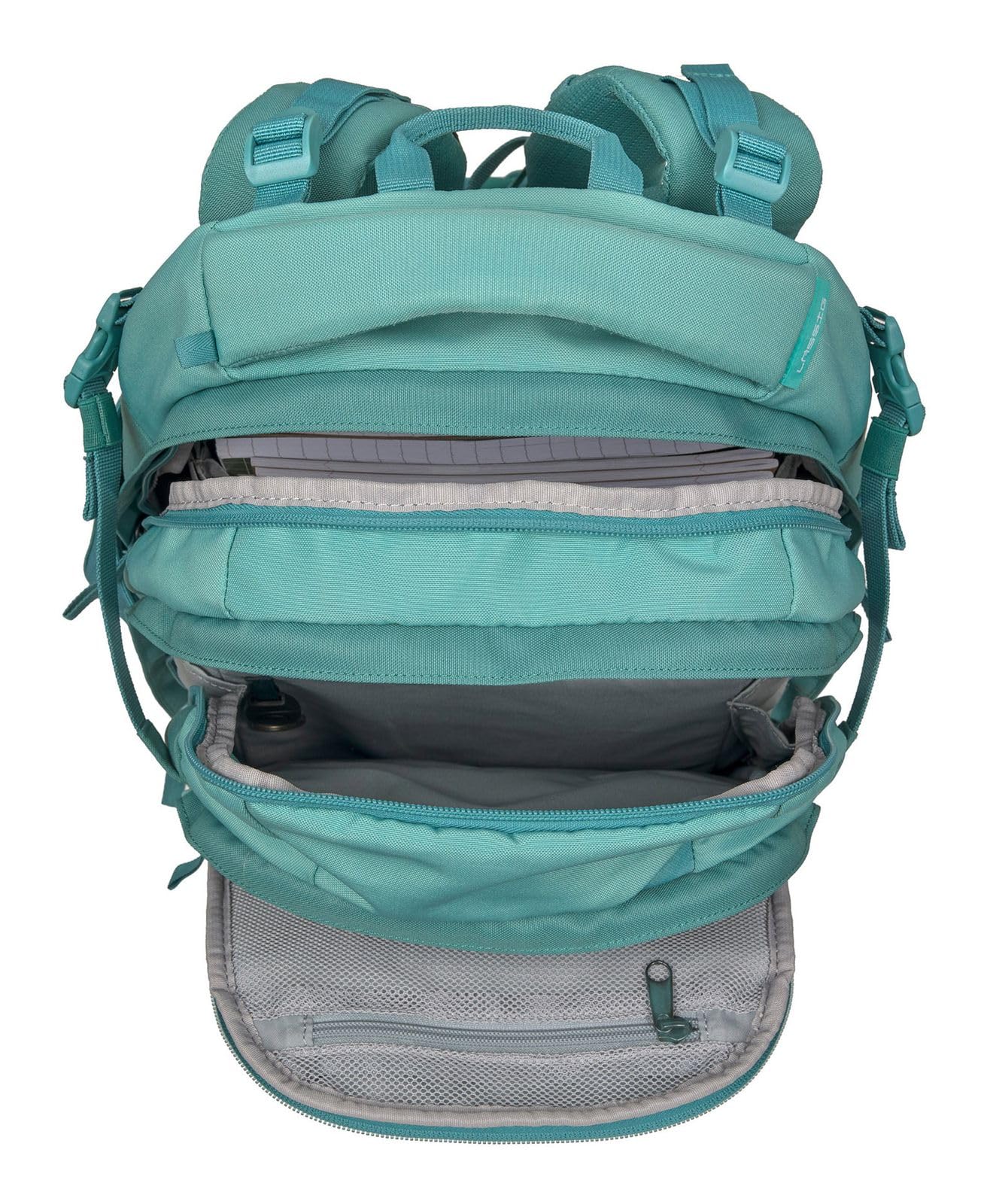LÄSSIG Schulrucksack mit Laptopfach Bold Origin School Backpack Aqua türkis