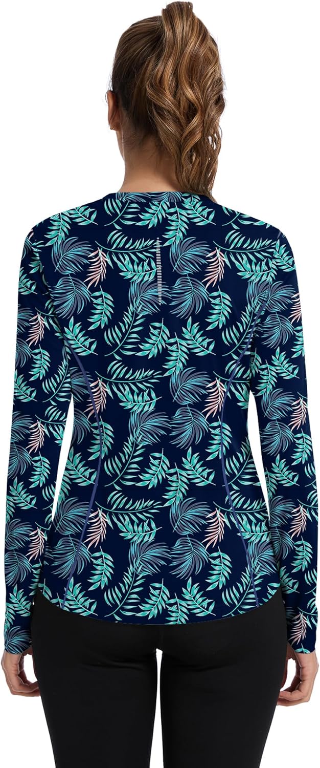 Avoogue Women UPF 50+ UV Shirts Long Sleeve with Thumb Holes Workout Sun Shirt Quick Dry Athletic Hiking Running Tops - Image 4