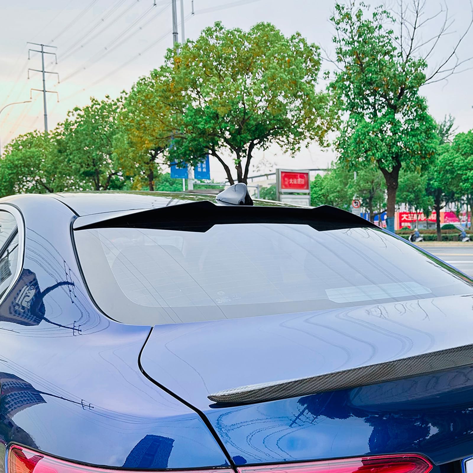 Spoiler labbro bagagliaio posteriore per Alfa Romeo Giulia 2015-2024 2016 nero