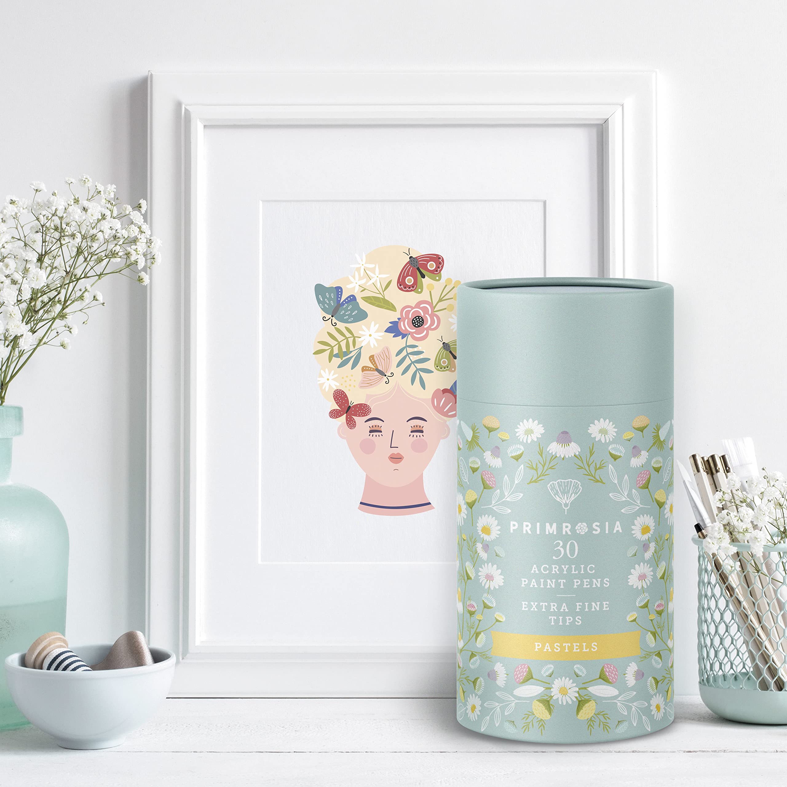 Buy Primrosia 30 Pastel Acrylic Paint Pens Extra Fine Tip Marker Set