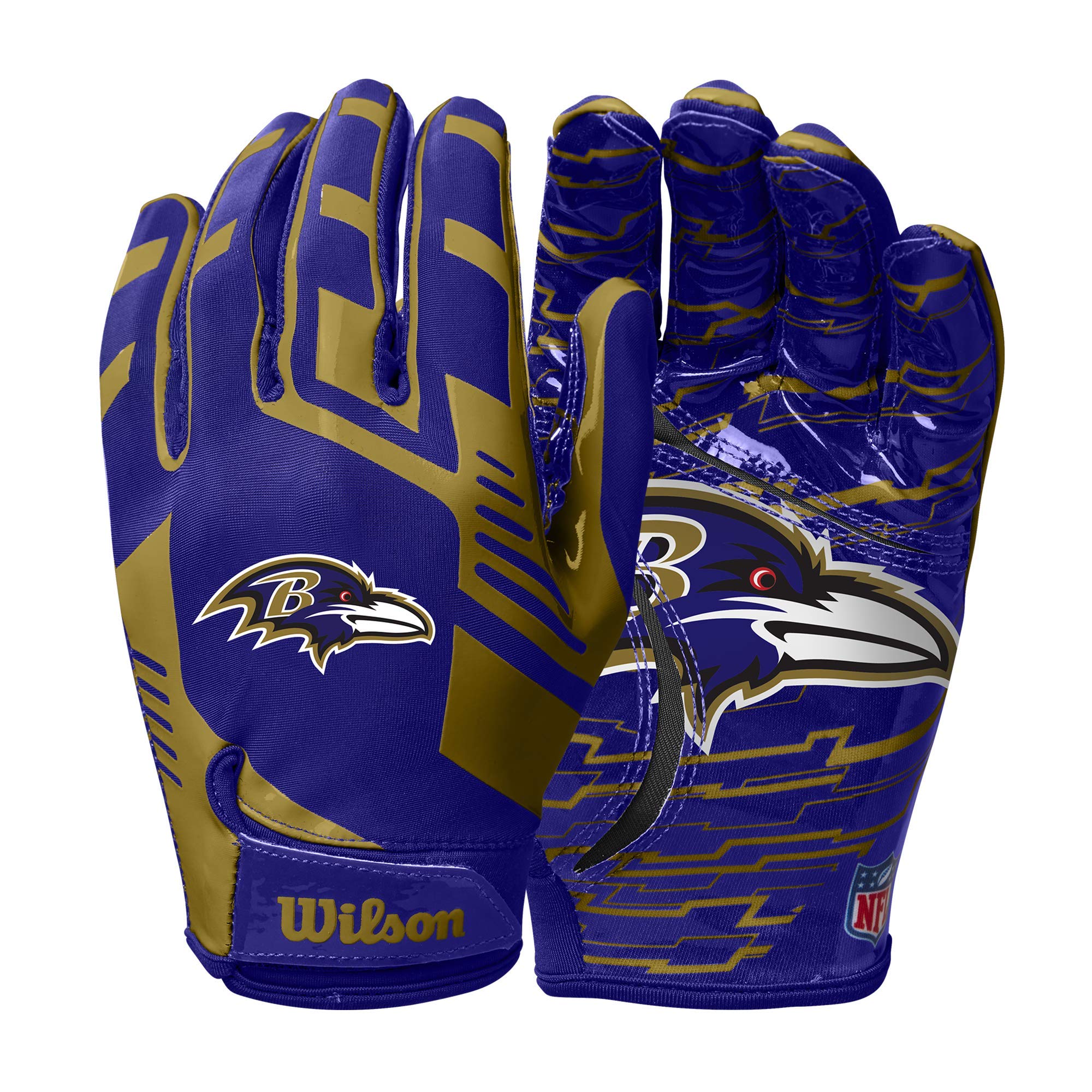 Wilson NFL Stretch Fit Football Gloves – Youth and Adult Sizes
