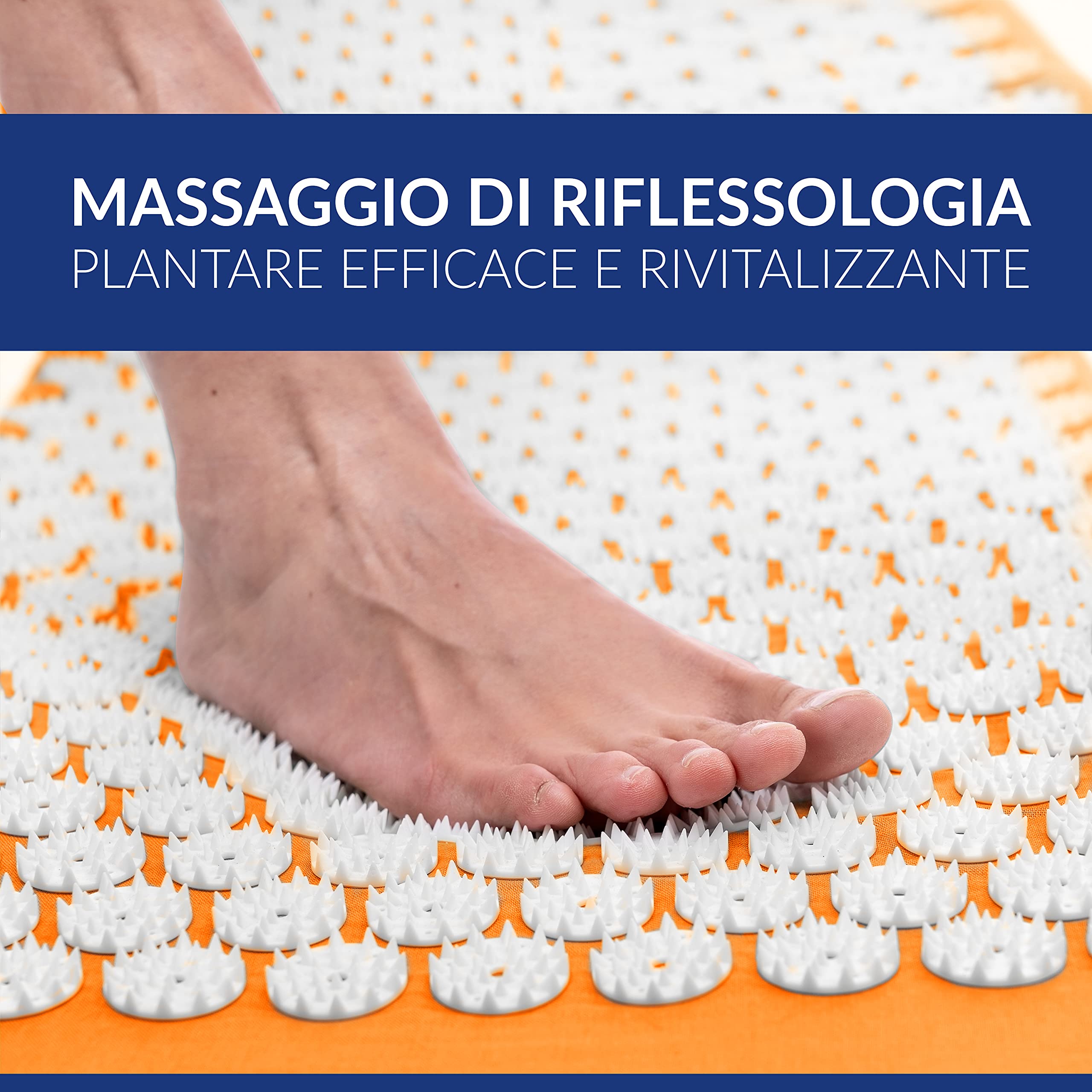 Tappetino per agopressione Wellax con cuscino - allevia specificamente la tensione e favorisce la circolazione - tappetino da massaggio in set con cuscino