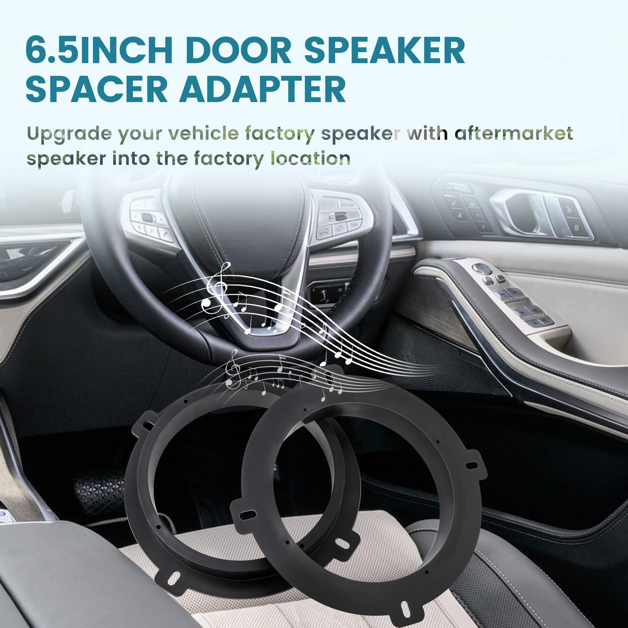 Adaptador De Altavoz De Puerta Con Anillos Espaciadores, 2 U