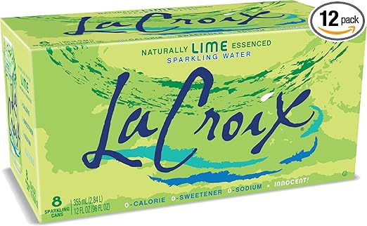 La Croix Sparkling Water, Lime, 12 Fl Oz (pack of 8)