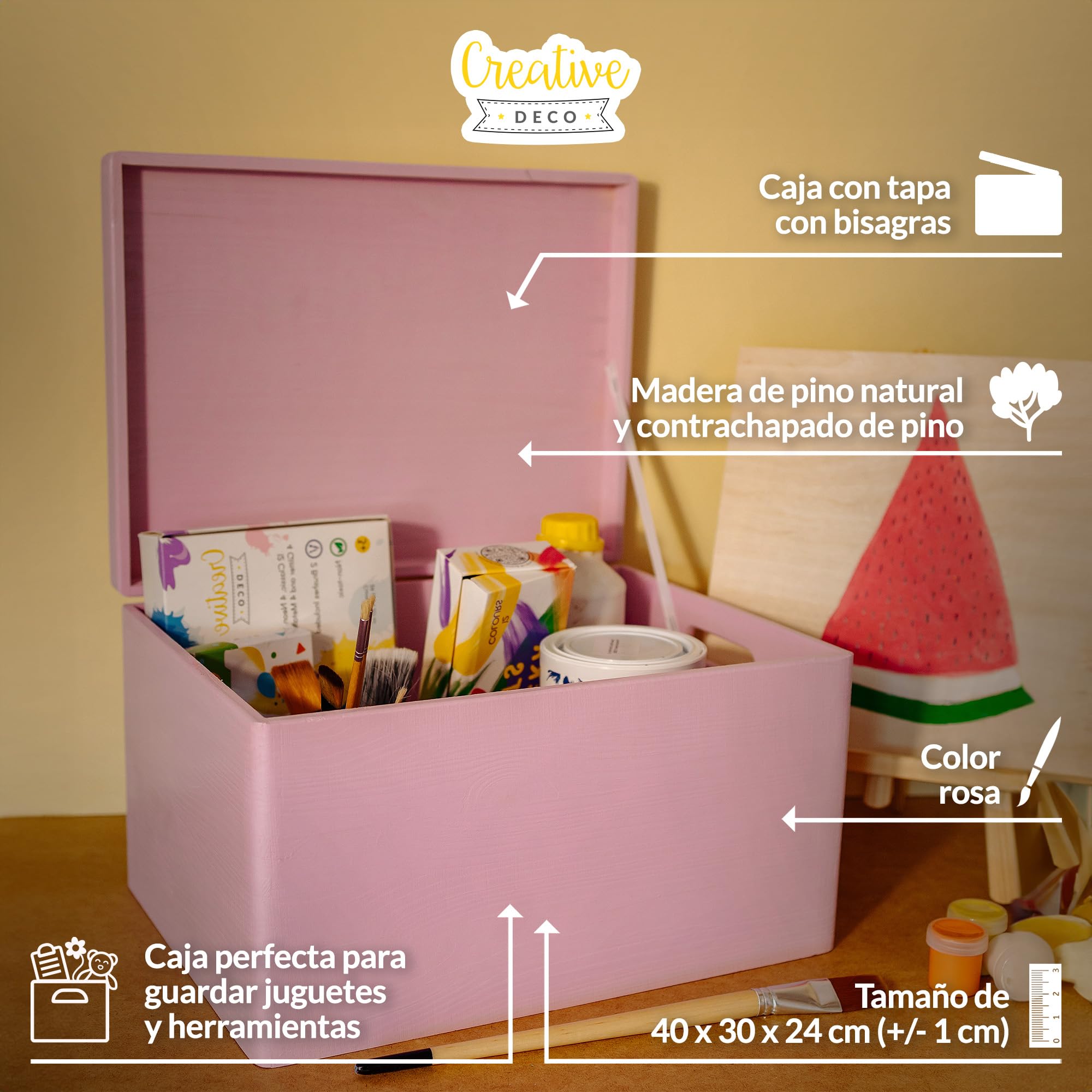 Cajas Almacenaje Decorativas Flores De Bach Creative Deco XXL Roja