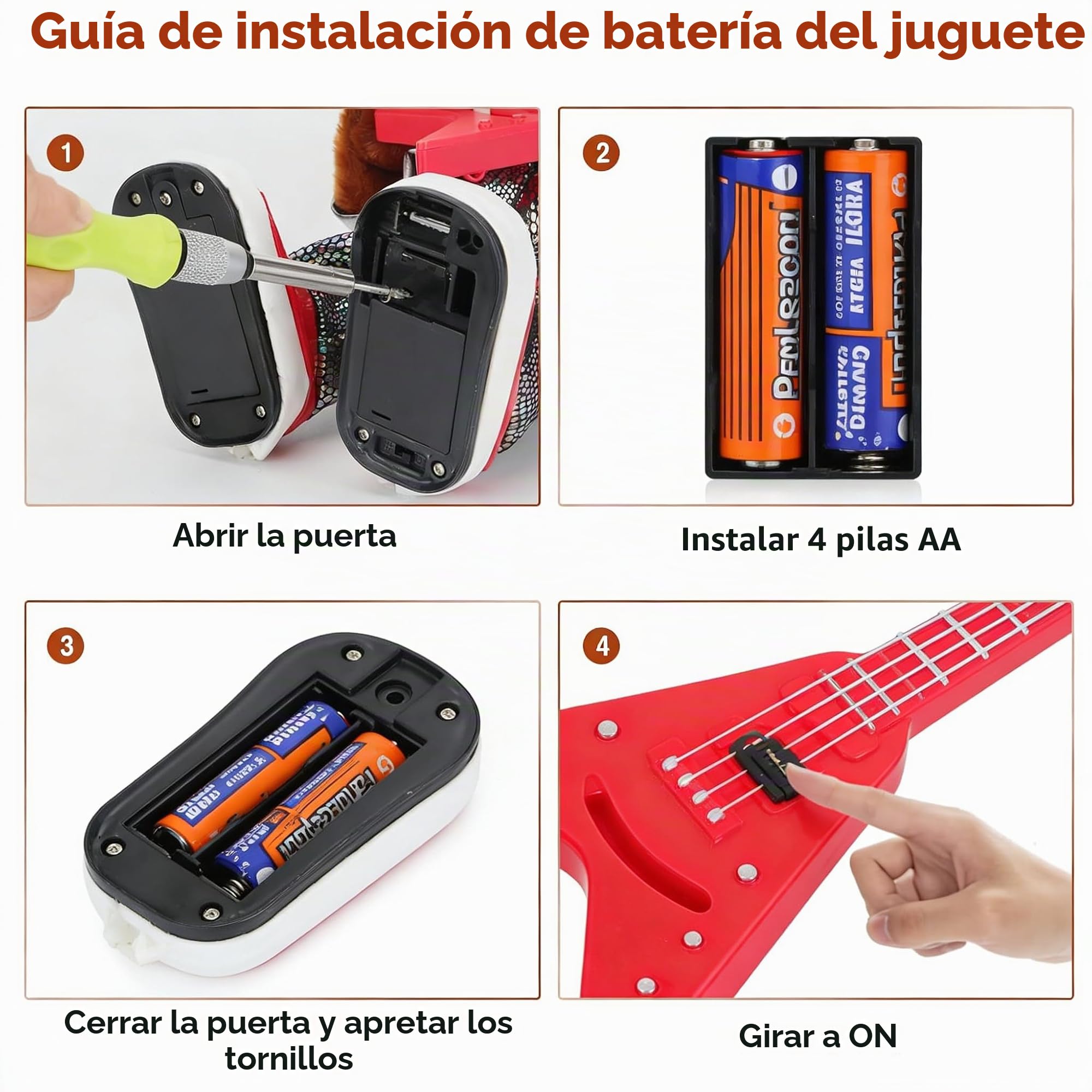 Mono danzante de peluche con forma de mono cantando y bailando, juguete para niños y adultos, regalo para decoración del hogar, baile, canto, sacudiendo el cuerpo y sacudiendo la guitarra