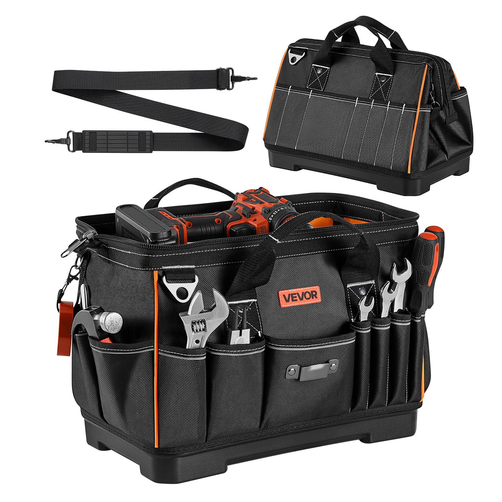 Sac à outils imperméable 410 mm grande capacité avec fermeture éclair