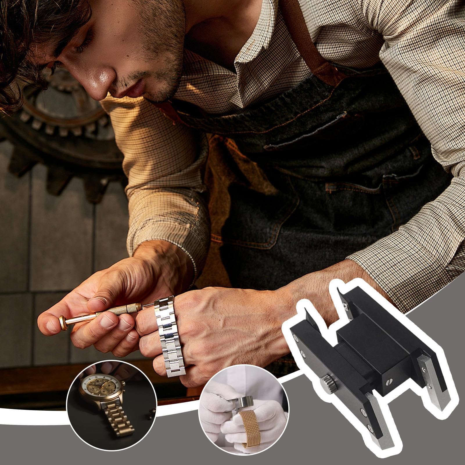 Generisch Herramienta de extracción de Correa de Reloj | Herramienta | antideslizante ajustable – Juego de reparación de relojes | Para el hogar Correa de reloj Cambio de limpieza Ajuste de tamaño