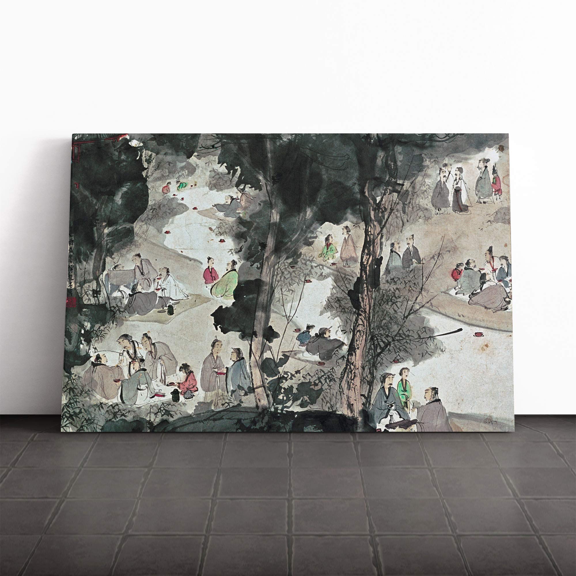 Wall Wu Shixian Oriental Art Vol.2 Canvas Print | Gallery Wrapped 30mm Frame Wall Art | 24x16 inches | Ready to Hang | Contemporary Picture | Living Room Bedroom Lounge Office