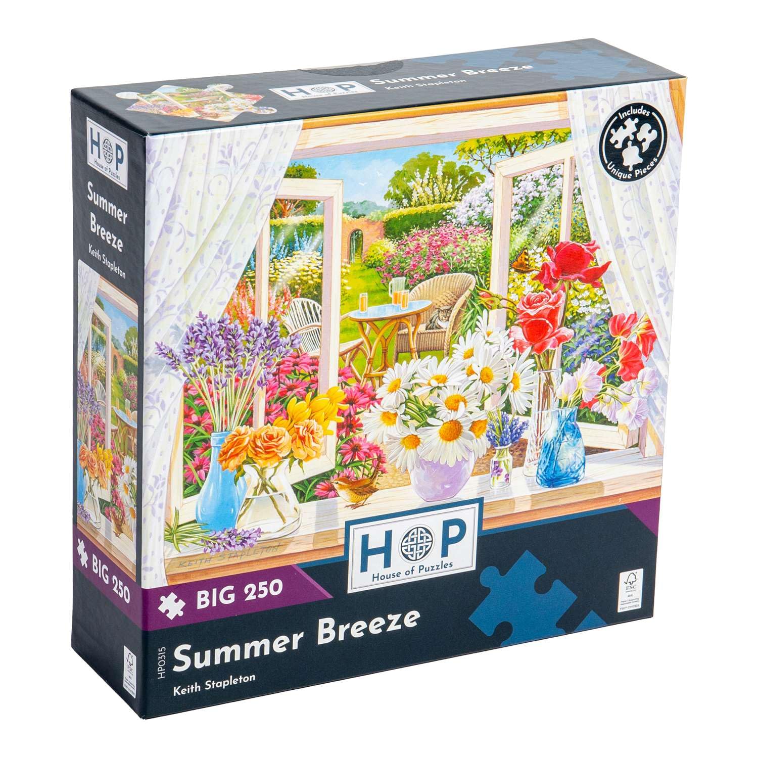 The House of Puzzles - Summer Breeze Jigsaw - Big 250 Piece Jigsaws For Adults & Kids, Extra Large Pieces, Artist Illustrated, Scenic Landscape, Deluxe Puzzle Gifts โ image 1