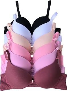 Viola's Secret 컬러 프린트 티셔츠 브라 B 컵 C 컵과 D 컵 6팩