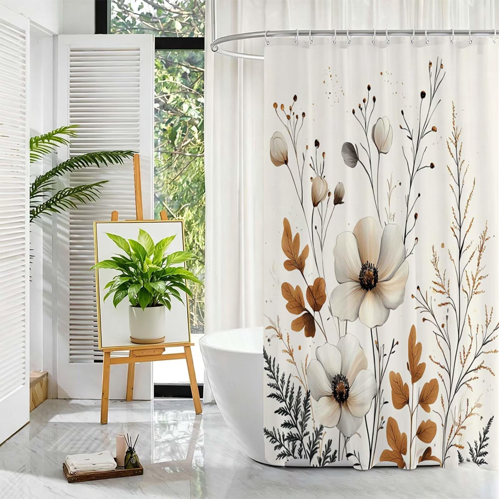 Duschvorhang Beige, Duschvorhang 200x200cm L-51