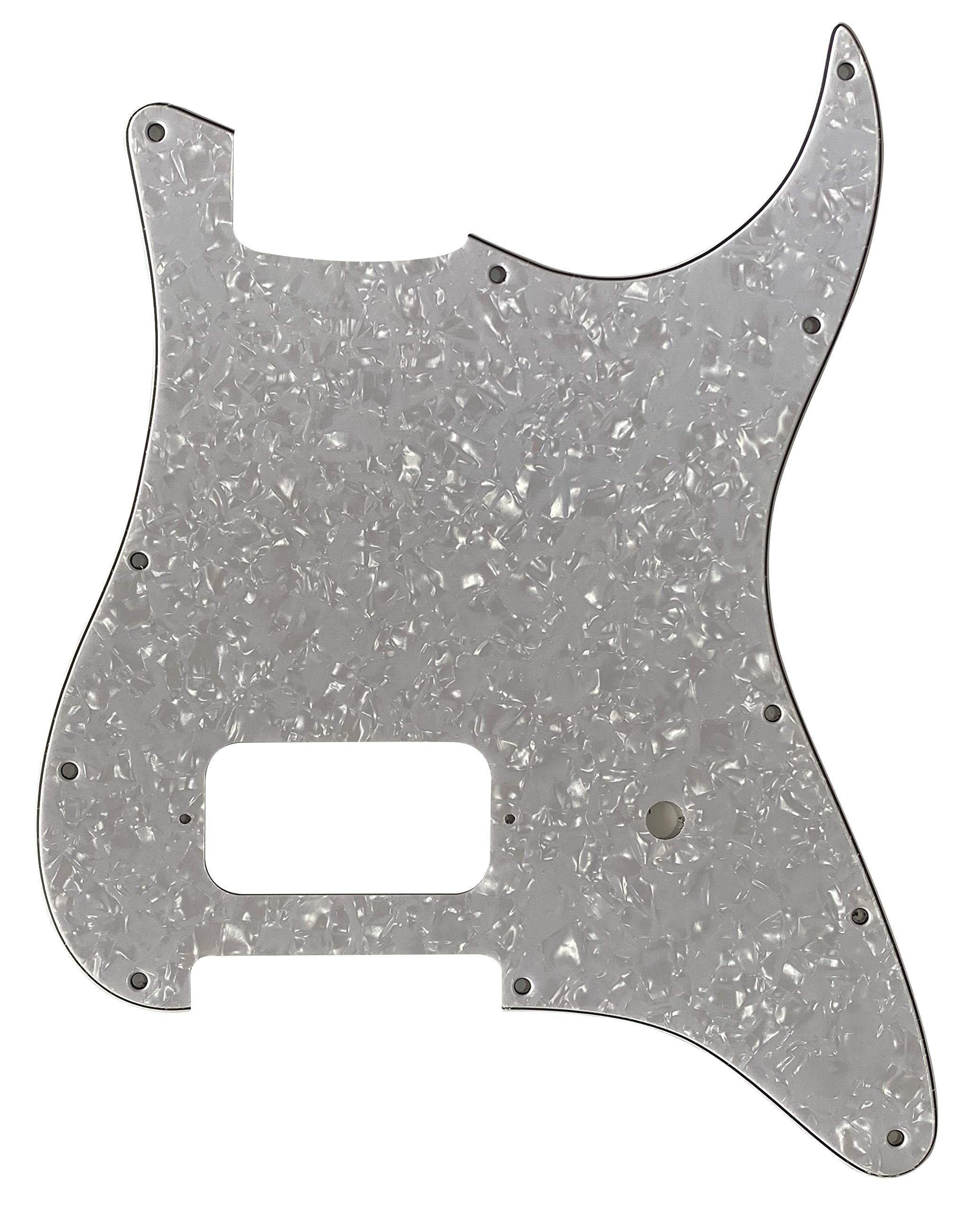 Guitar Parts For Fender Stratocaster Start Single Humbucker Style Guitar Pickguard (4 Ply White Pearl)