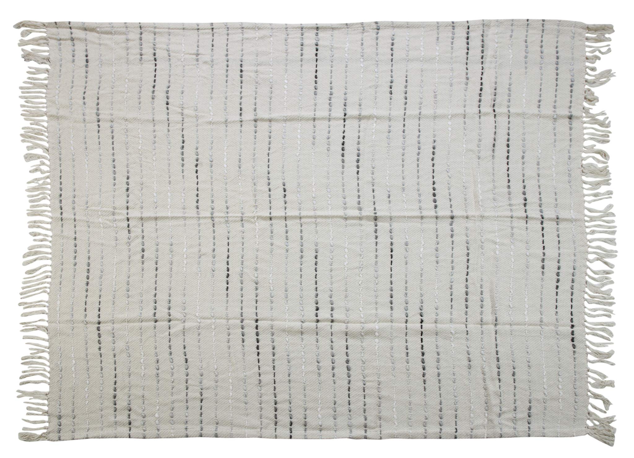 Interwoven Grayscale Throw Blanket