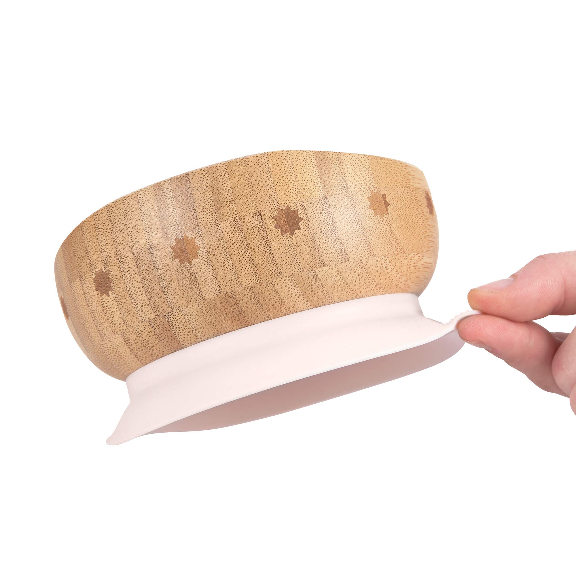 LSSIG Bambusschale mit Saugnapf/Bowl Bamboo Wood Little Chums Mouse, rosa,  1310049725 : Amazon.de: Baby