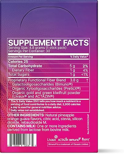 Miniatura 5 de Microbiome Labs MegaPre Sticks - Mezcla prebiótica en polvo - Oligosacáridos para apoyo inmunológico y digestivo - Suplemento prebiótico para