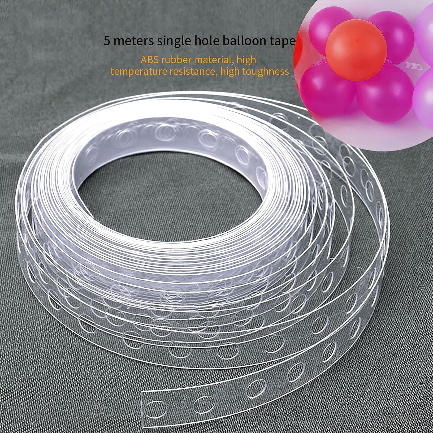 Kit de 2 rollos de guirnaldas de globos de 5 m, kit de arco de globos, kit de tira de decoración de guirnalda de globos para fiestas, bodas, cumpleaños, decoraciones de baby show (agujero