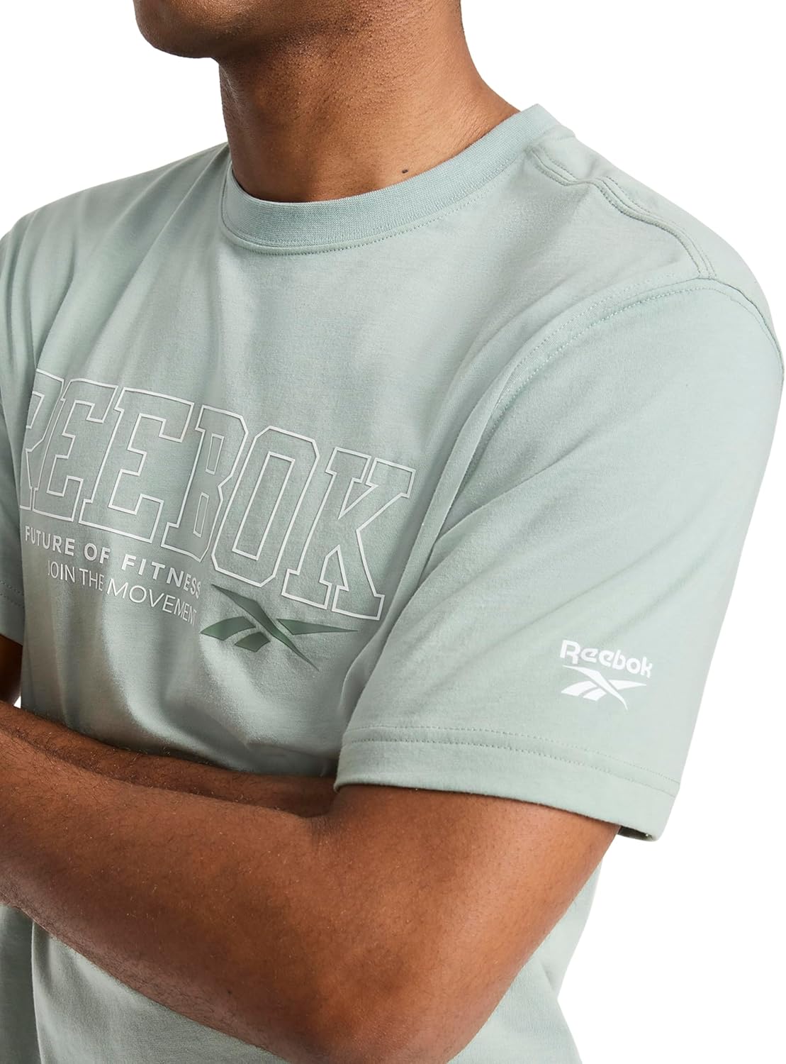 Reebok Mens Short Sleeve Graphic Crewneck T-Shirt, Standard Fit, Lightweight Cotton-Poly Fabric - Image 5