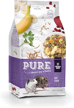 Witte Molen Pure Rat Seed Mixture Peanut & Banana Dry Rat Food Dumbo, Manx, Dwarf, Rex Pure Rat Seed Mixture Peanut & Banana