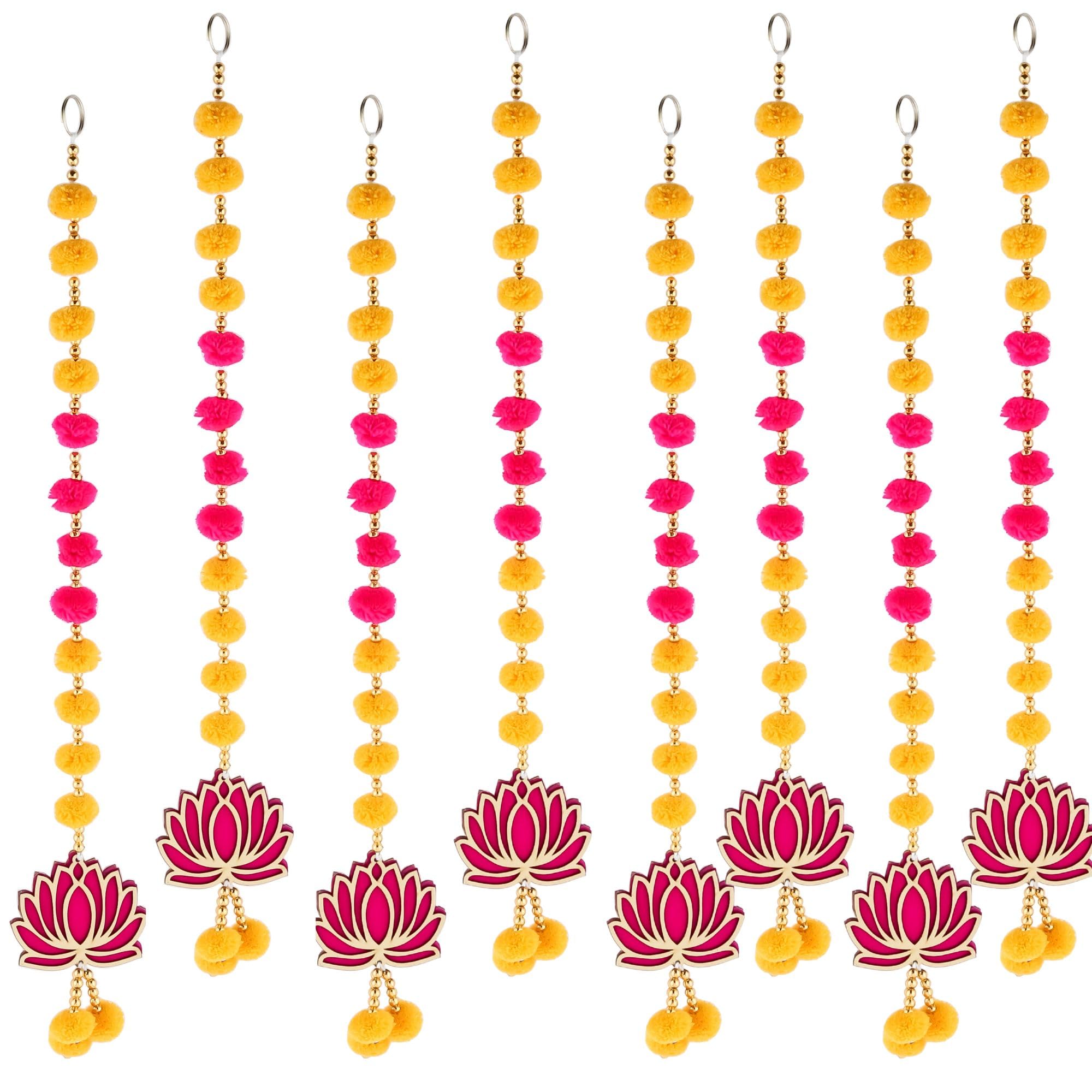 Handmade Lotus Wall Hangings - Diwali Decor -10 Handmade Lotus Wall Hangings - Diwali Decor -10