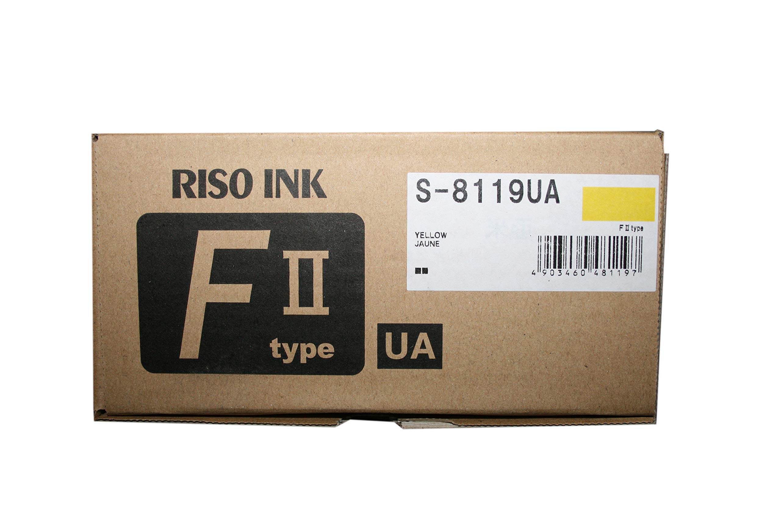 2 Riso S-8119 Type FII Yellow Ink, for Risograph EZ, ME, MF, MZ