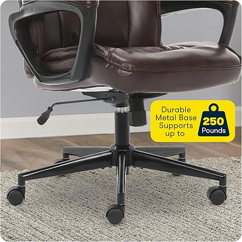 Miniatura 12 de Serta Silla de oficina ejecutiva Almohadas de cuerpo en capas tapizadas por computador ergonómicas.