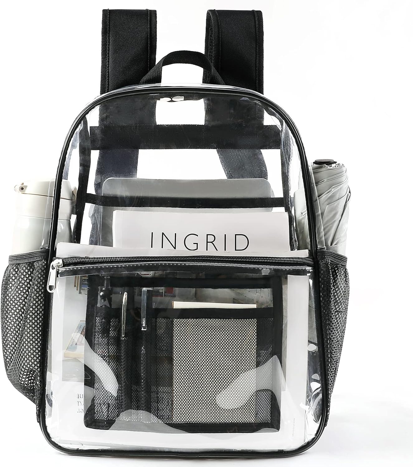 USPECLARE Clear Backpack for Stadium Approved 12×6×12, Water proof Clear Bag for Stadium Events and Concert Work Sport Event