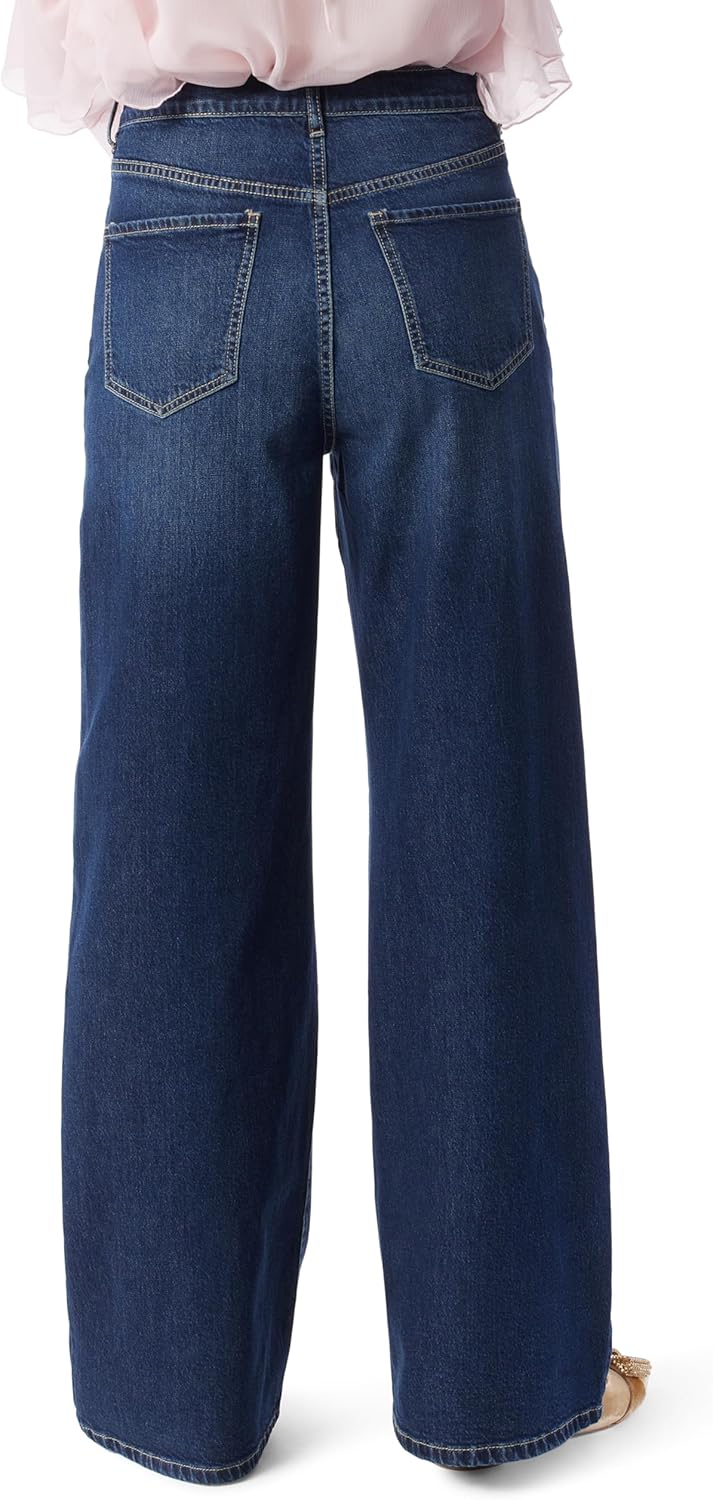 DEE OCLEPPO Womens Solstice High Rise Patch Pocket Wide Leg Jean Standard - Image 3