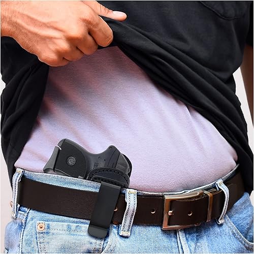 Miniatura 10 de Maxx Carry by PH - Funda de cuero para el interior de la cintura, funda oculta para pistola IWB, funda oculta de cuero para pistola Ruger LCP, funda