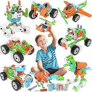 MOONTOY 240PCS STEM Toys Building Toy for Kids Ages 4-8 Boys,Birthday Gifts Game Educational Stem Projects for 5+ Year Old,Building Block Creative Stem Activities for Kids Ages 5-7 4-8 6-8 8-12 Boys