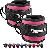 Vista 12 de DMoose Fitness Ankle Strap for Cable Machine - One Size Fit with Premium Padding Cuffs, Ankle Bands for Working Out, Booty Workouts, Leg Extension