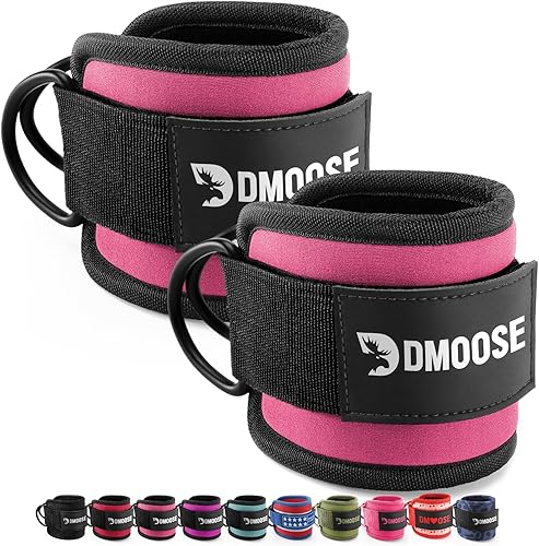 Miniatura 13 de DMoose Fitness Ankle Strap for Cable Machine - One Size Fit with Premium Padding Cuffs, Ankle Bands for Working Out, Booty Workouts, Leg Extension,
