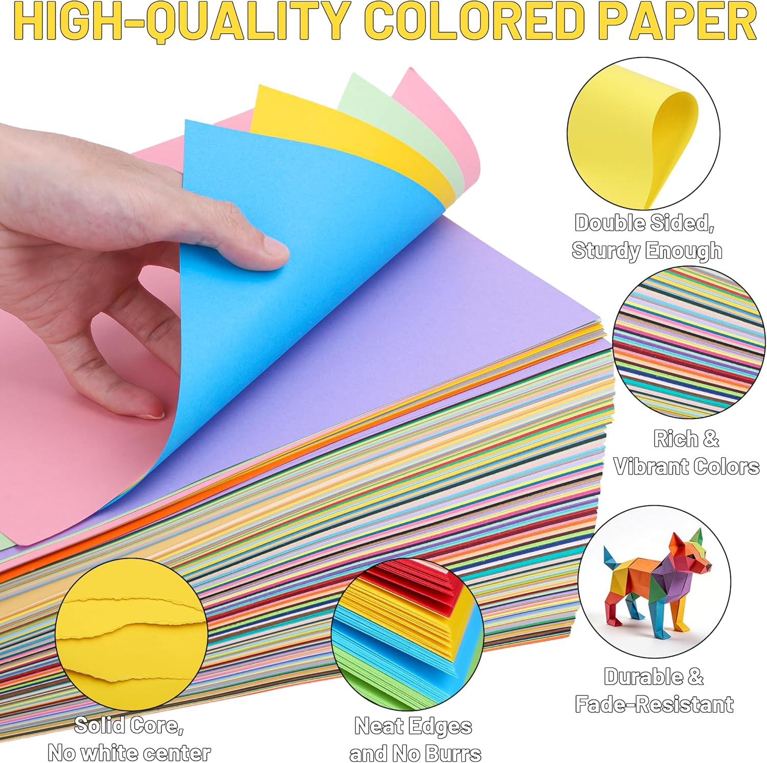 75 Colors Construction Paper 300 PCS, 8.5x11in Bulk Colored Paper for Crafts - 120GSM Thick Cardstock for Printing, Layering, Embossing - DIY Art Supplies for Cards, Invitations, School Projects