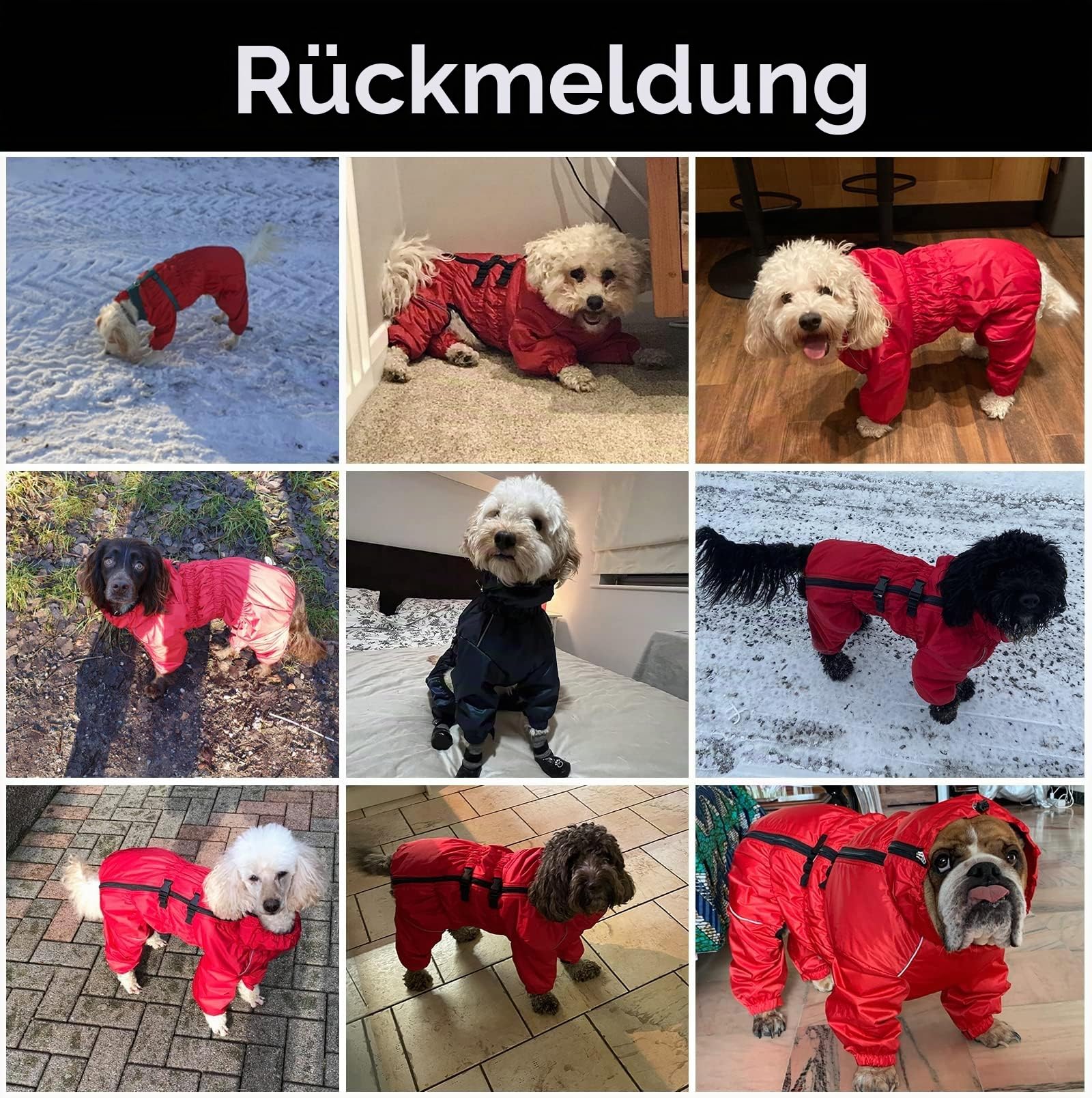 Hunde Wintermantel 1/2 Hosenanzug mit Beinen, Wasserdicht Regendicht Hund Jumpsuit mit Fleece Futter, Winddicht, reflektierend, für Kleine und mittelgroße Hunde-Navy Blau-XXXL
