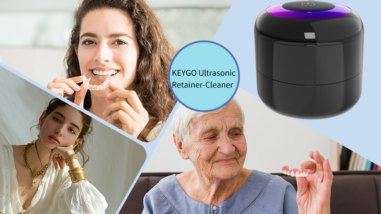 POWEE Ultrasonic & Ultraviolet Retainer Cleaner, Does Not Require Toxic Tablets Or Chemicals, Cleans Dentures, Aligners, Mouthguards, Toothbrush Heads, Braces, And All Other Dental Appliances - View #2