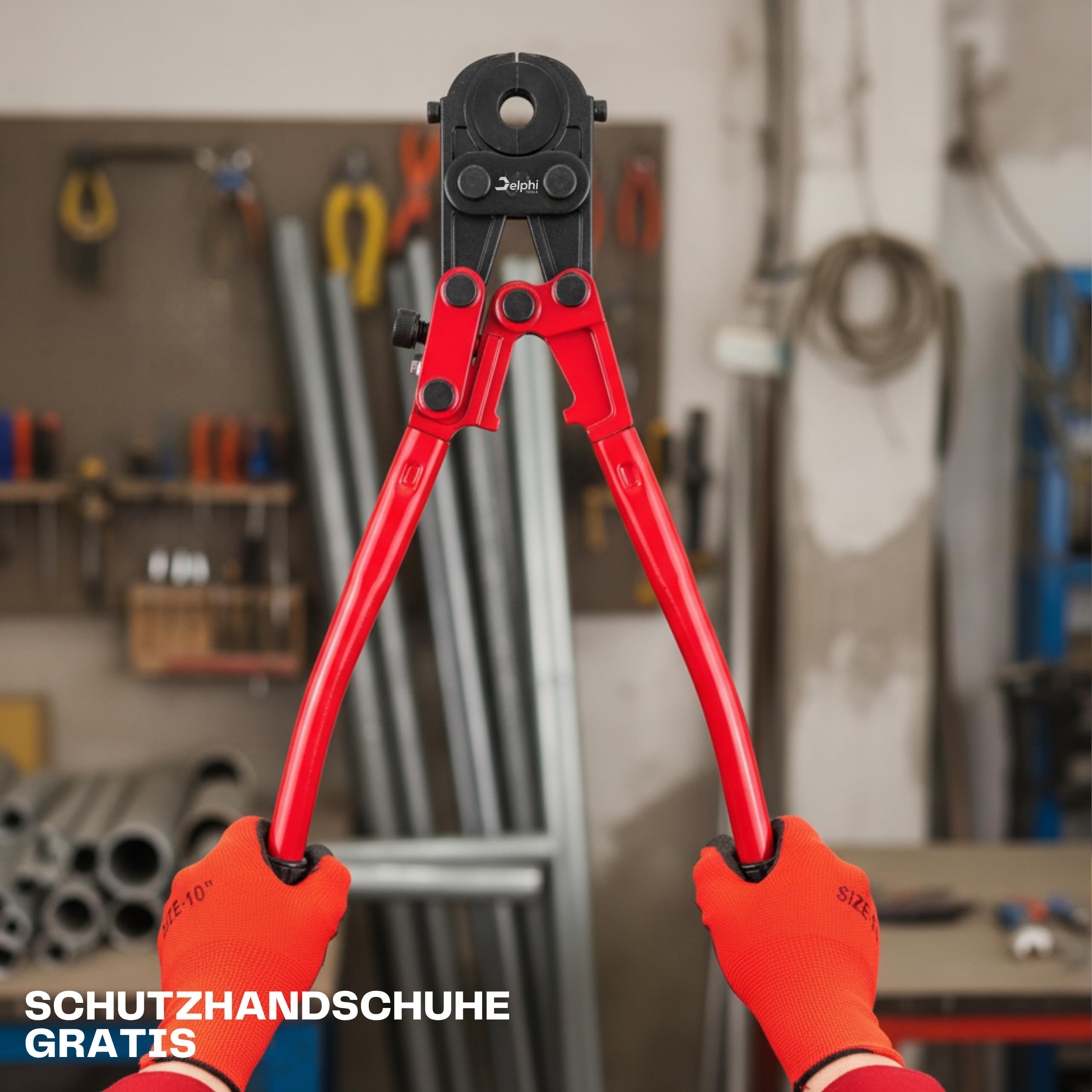 Presszange TH Kontur 16-20-26 mm plus Schutzhandschuhe im Set