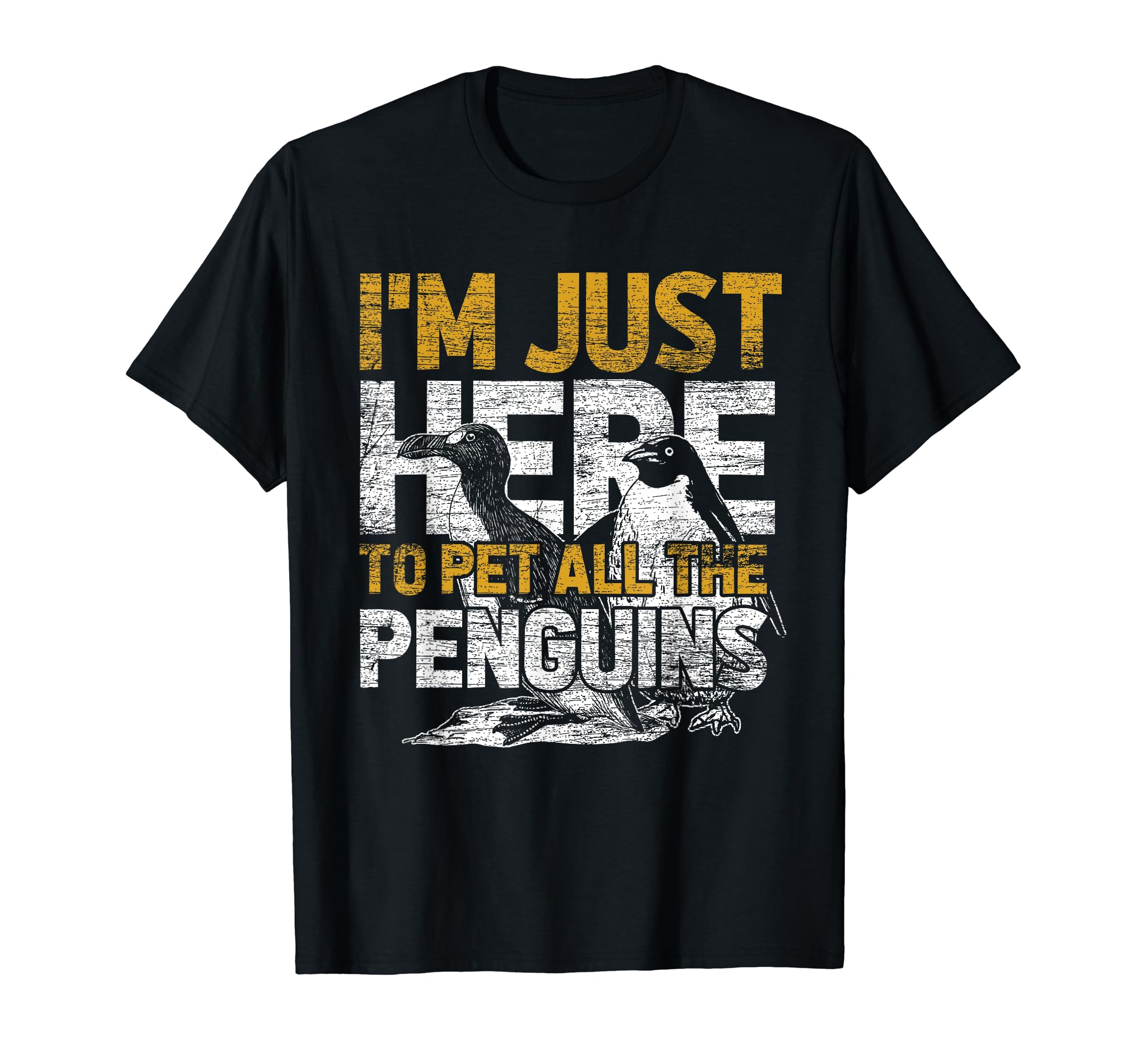 Pet All The Penguins - Vintage Animal Penguin T-Shirt