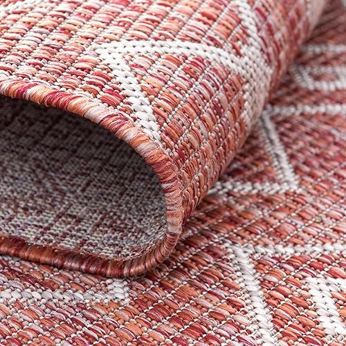 Vista 46 de Unique Loom Alfombra Colección enrejado Marroquí Celosía Transicional Interior y Exterior, Polipropileno Gris carbón/natural